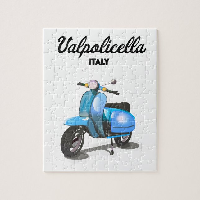 Valpolicella Italien Scooter poster Art-utskrift Pussel (Vertikal)