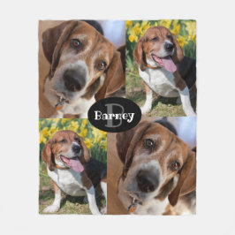 Valps Hund Älskare 4 Bilder Namn & Monogram Anpass Fleecefilt