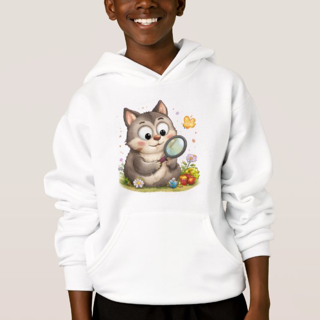 Valptröjor med vargmotiv för barn t shirt (Framsida)