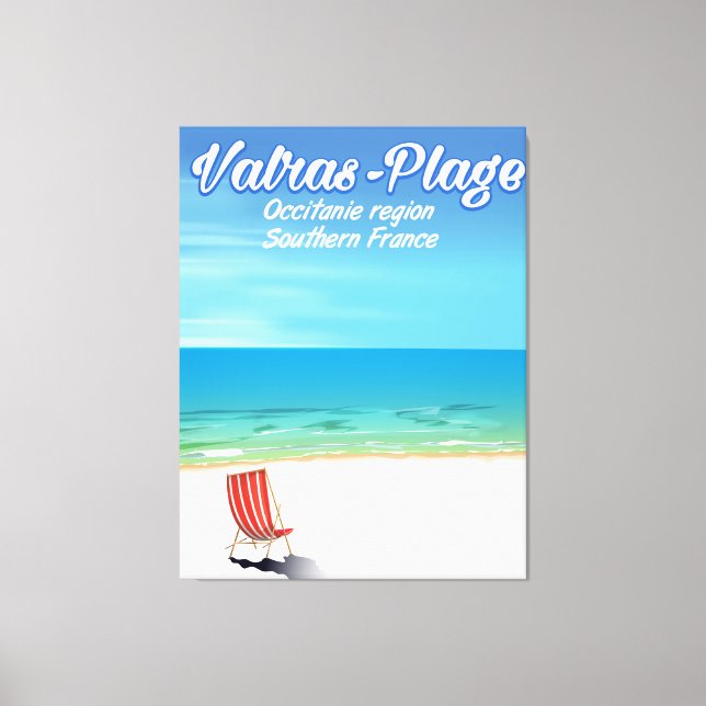 Valras-Plage Frankrike strand reseinformation affi Canvastryck (Framsida)