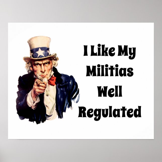 Välreglerad milis poster (Framsidan)