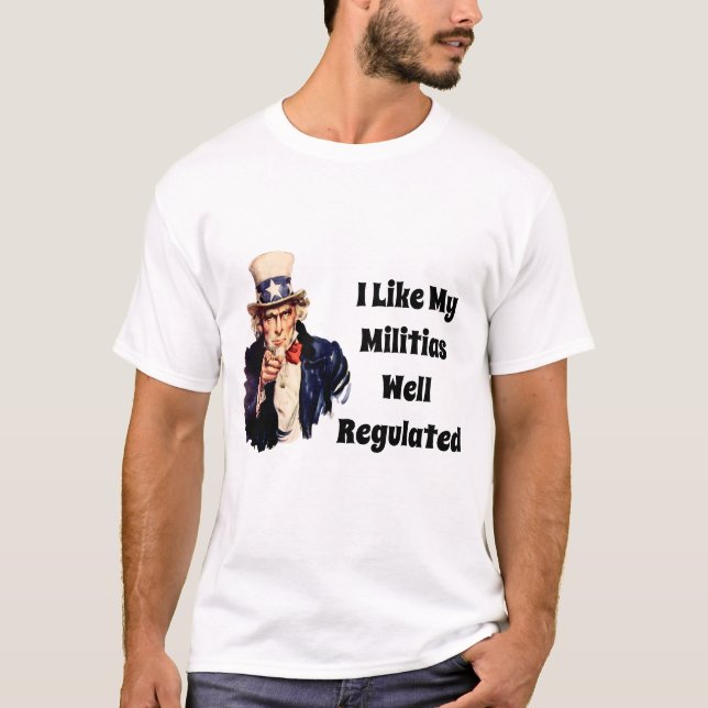 Välreglerad milis t shirt (Framsida)