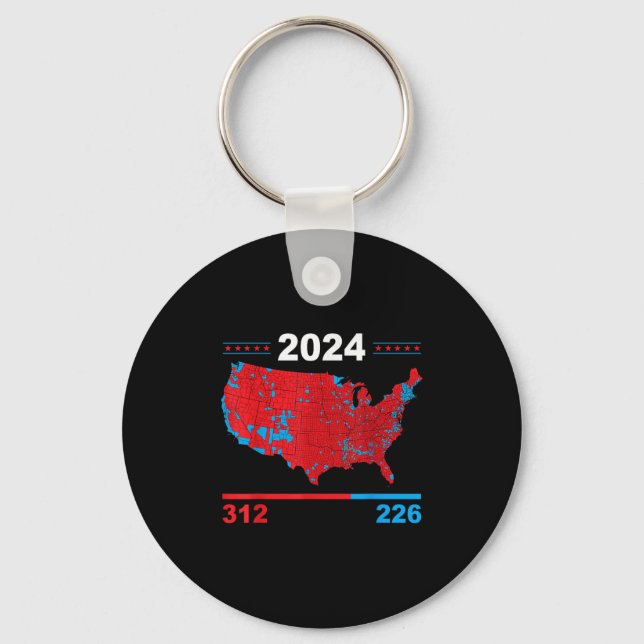 Valresultat 2024, valresultat i Karta 312 Röda val Nyckelring (Framsida)