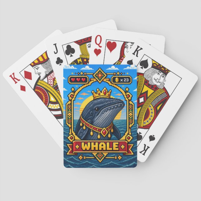 Valretro 8-bitars pixelkonst casinokort (Baksidan)