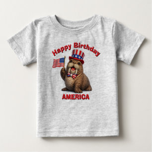 Valross (5z) Patriotisk Barn T-Shirt