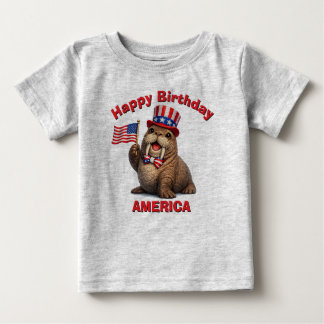 Valross (5z) Patriotisk Barn T-Shirt