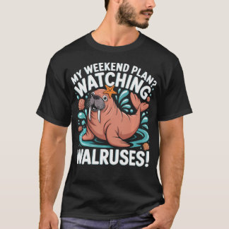 Valross Älskare Havslevande Djur Havsdjur Marina T Shirt