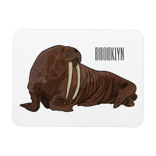 Valross serieillustration magnet