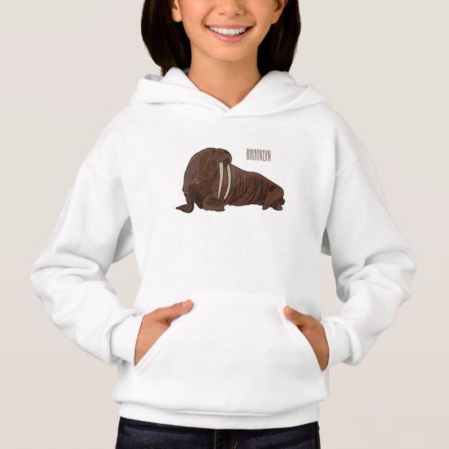 Valross tecknad illustration t shirt (Framsida)
