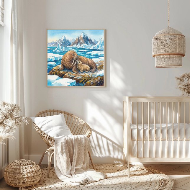 Valrossmamma och Kalvförskola Poster (Skapare uppladdad)