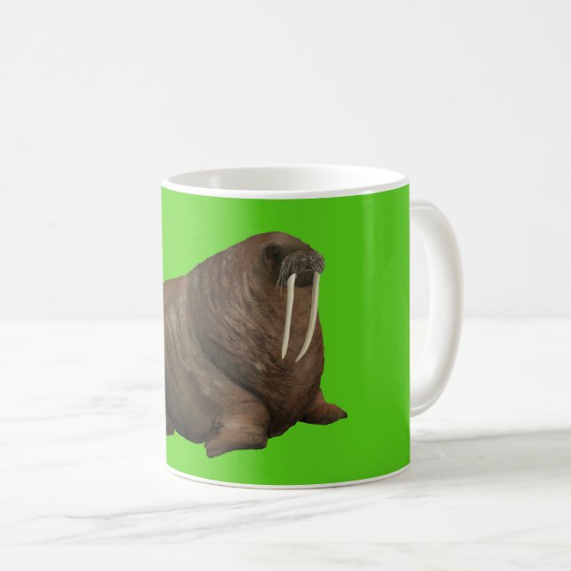 Valrossmugg - Grön Kaffemugg (Framsida höger)