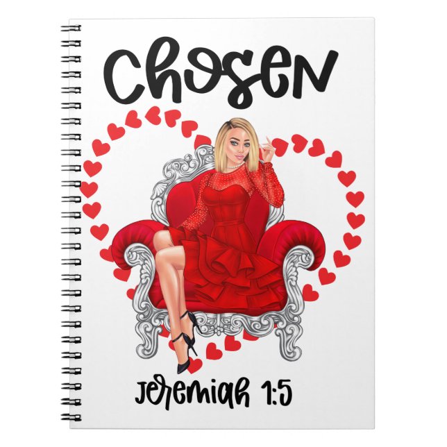 Valsen Jeremiah 1:5 Valentine Galentines Day Gud Anteckningsbok (Framsidan)