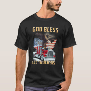 välsigna dig All Truckers Ljuny Christian Jesus La T Shirt
