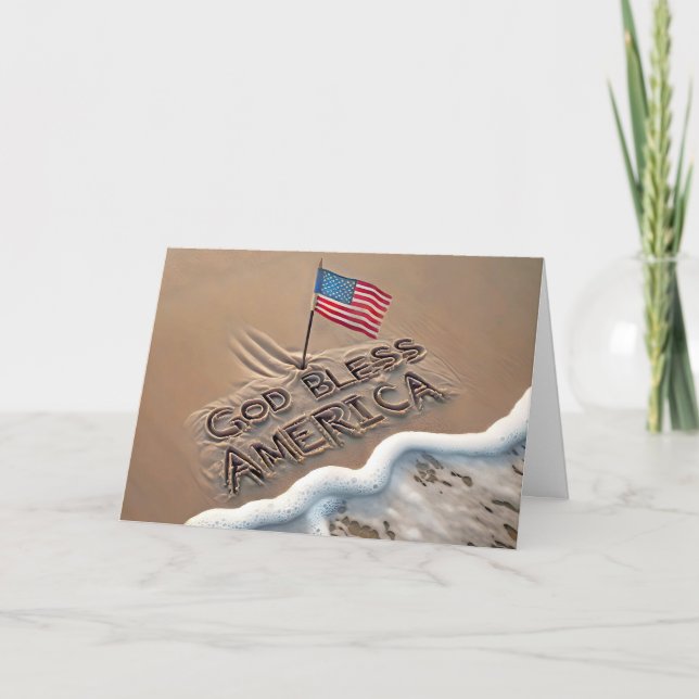 Välsigna dig America Beach Kort (Framsida)