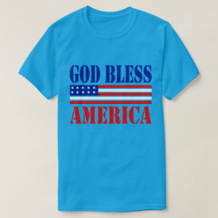 Välsigna dig America Classiotic Patriotic T Shirt