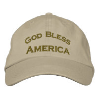 Välsigna dig America Embroized Patriotic Hat