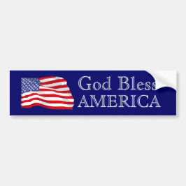 Välsigna dig America Flagga Bumper Sticker Bildekal