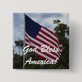 Välsigna dig America Flagga Pin Knapp