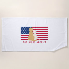 Välsigna dig America Hund Bath Towel