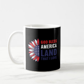 Välsigna dig America Land I Kärlek USA 4T Kaffemugg