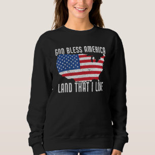 Välsigna dig America Land I Kärlek USA USA Flagga T Shirt