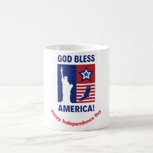 "Välsigna dig America" Patriotic Symbols Anpassnin Kaffemugg