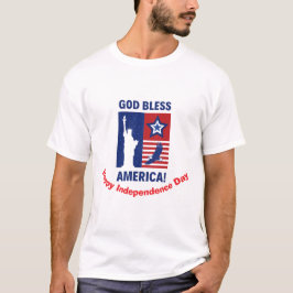 "Välsigna dig America" Patriotic Symbols Anpassnin T Shirt