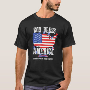 Välsigna dig America Särskilt Rödhårig Funny Ginge T Shirt