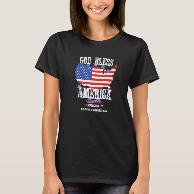 Välsigna dig America Särskilt Torrey Gräs CA US St T Shirt (Framsida)