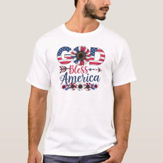 Välsigna dig America Shirt - Patriotic 4 juli T Shirt