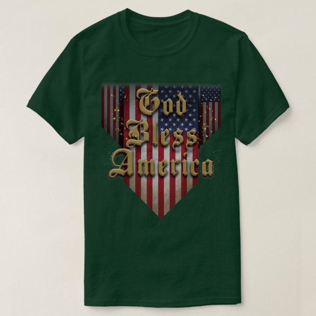 Välsigna dig America Shirt T (Design framsida)