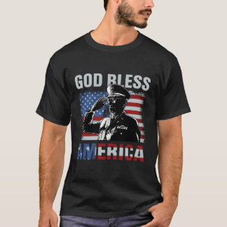 Välsigna dig America Sunglasses USA flagga Patriot T Shirt