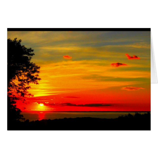 välsigna dig America Sunset Hälsningskort (Framsidan Horizontal)