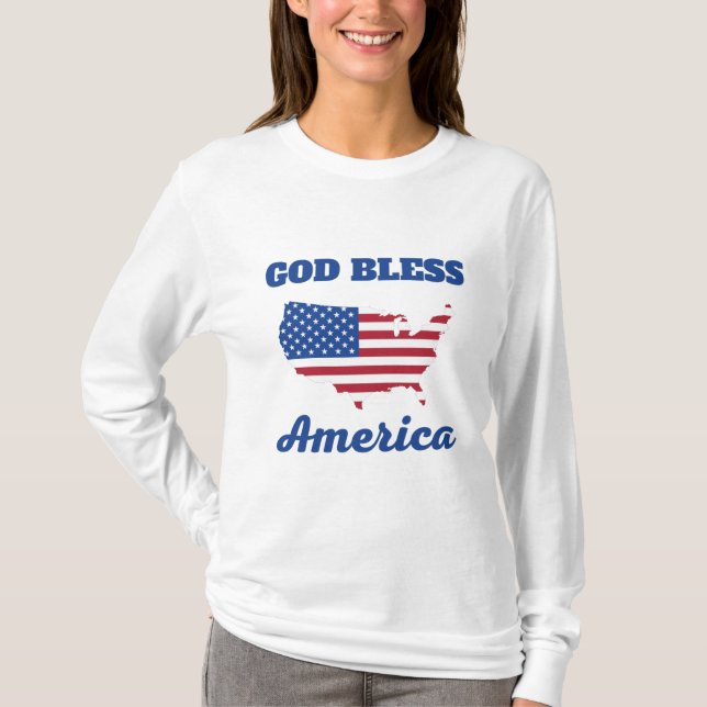 Välsigna dig AMERICA T-Shirt (Framsida)