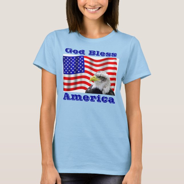 Välsigna dig America T Shirt (Framsida)