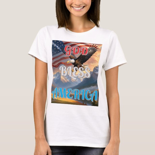 VÄLSIGNA DIG AMERICA TSHIRT T SHIRT (Framsida)