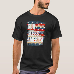 Välsigna dig Amerika 4 juli Independence day T Shirt