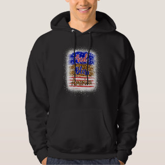 Välsigna dig Amerika 4 juli Leopard American Fla Hoodie