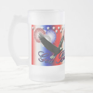 Välsigna dig Amerika 4 juli Mugg