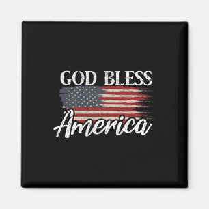 Välsigna dig Amerika 4 juli Patriotic USA Magnet