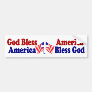 Välsigna dig Amerika - Amerika välsignar guden Bildekal