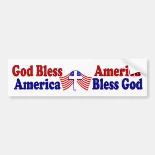 Välsigna dig Amerika - Amerika välsignar guden Bildekal