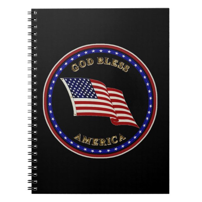 Välsigna dig Amerika Anteckningsbok (Framsidan)