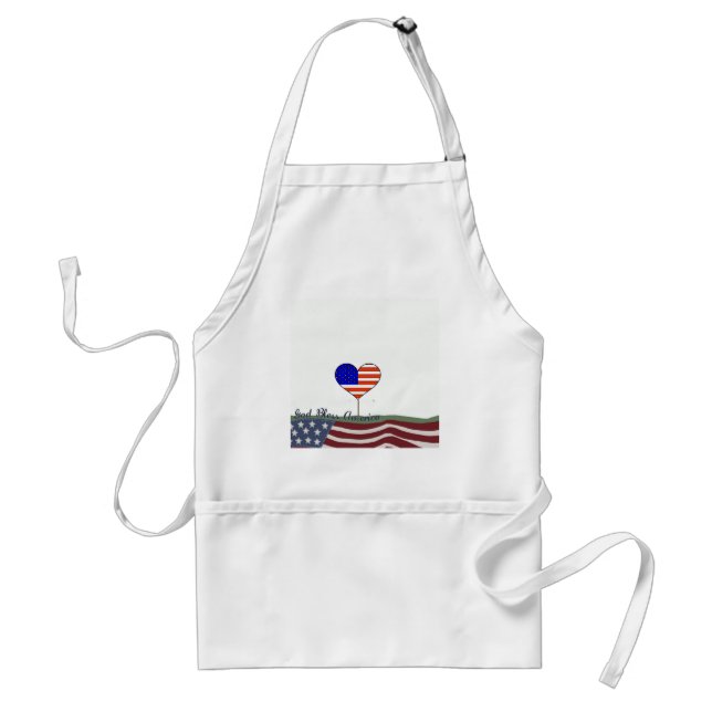 Välsigna dig Amerika Apron Förkläde (Framsidan)