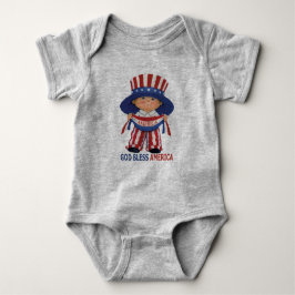 Välsigna dig Amerika "babyBodysuit" 4th Juli Tee