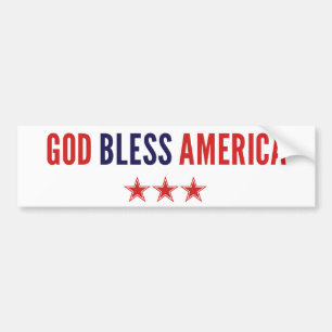 Välsigna dig Amerika Bildekal
