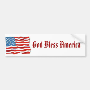 Välsigna dig Amerika Bildekal