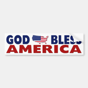 Välsigna dig Amerika Bildekal