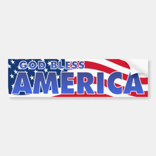 Välsigna dig Amerika Bildekal