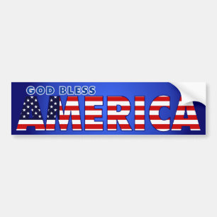 Välsigna dig Amerika Bildekal